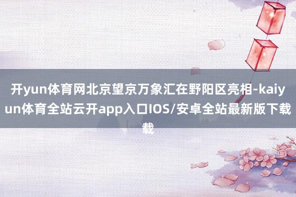 开yun体育网北京望京万象汇在野阳区亮相-kaiyun体育全站云开app入口IOS/安卓全站最新版下载