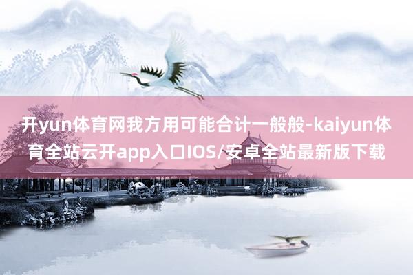 开yun体育网我方用可能合计一般般-kaiyun体育全站云开app入口IOS/安卓全站最新版下载